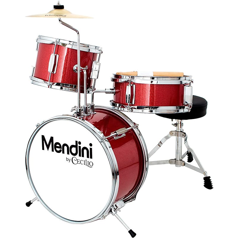 Mendini by Cecilio 13 inch 3-Piece Kids Drum Set - Red | Reverb