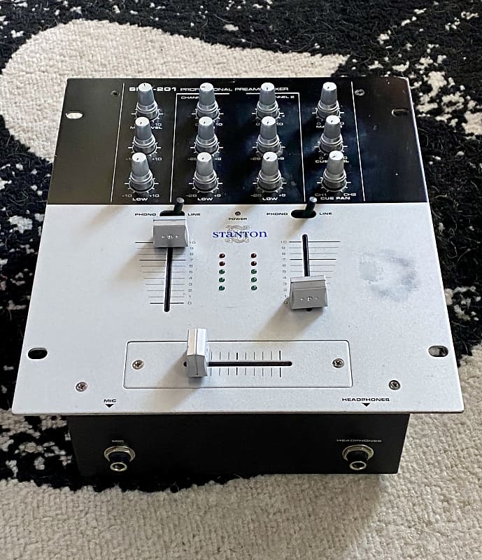 Stanton SMX201 2 Channel Preamp Mixer 2000’s Silver & Black Reverb