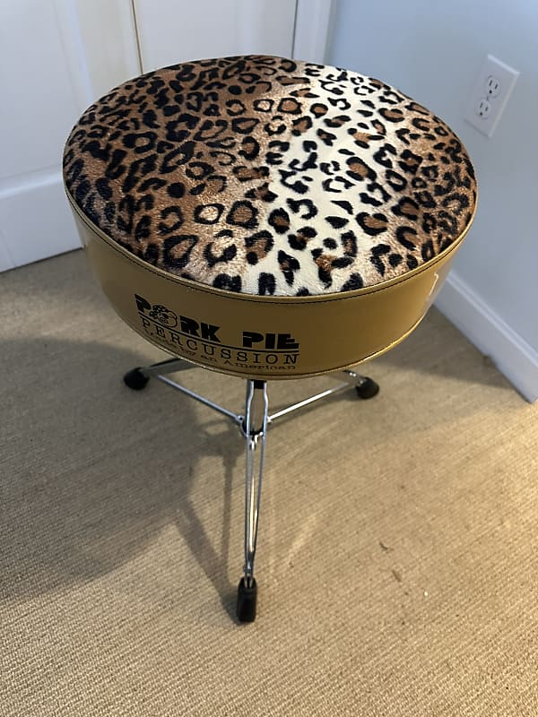 Pork Pie Pork Pie Percussion Round Drum Throne Gold with Reverb