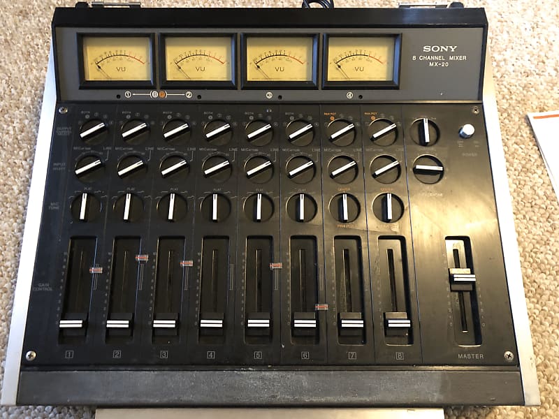 通電OK SONY 8チャンネル ミキサー MX-20 MIC MIXER オーディオ 機器