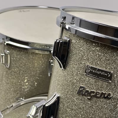 Rogers 22/20/12/13/16/5x14" VIDEO 60's Holiday Drum Set - Silver Sparkle Brockstein's Music image 6