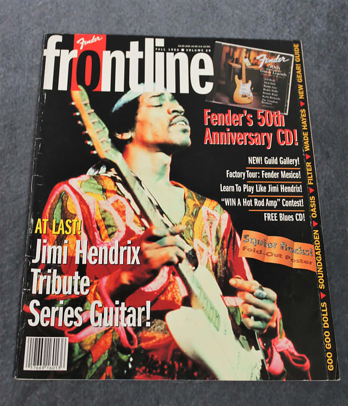 Fender Frontline Magazine Catalog Jimi Hendrix Tribute Reverb