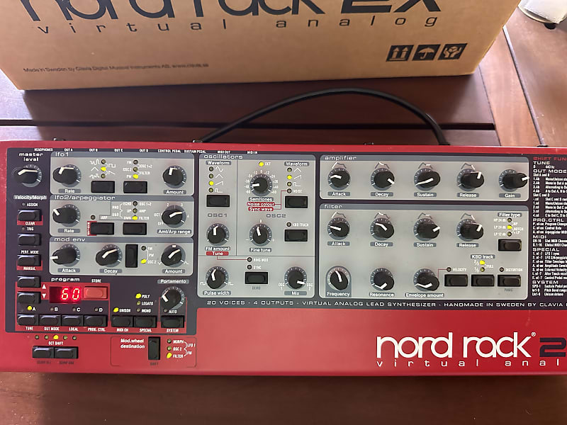 Nord 2X Rack 20-Voice Rackmount Virtual Analog Lead Synthesizer