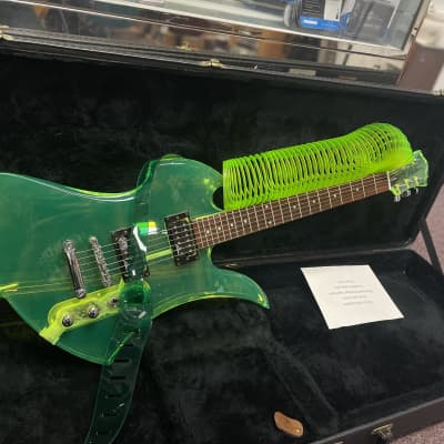 BC Rich Mockingbird "Antifreeze Green" Acrylic Late 1990's w/ HSC and Slinky!!! for sale