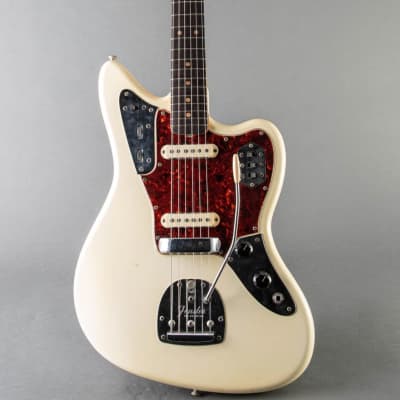 Fender Jaguar 1964 - Olympic White w/ Matching Headstock and OHSC image 1