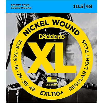 D'Addario EXL110+ Nickel Wound Electric Guitar Strings, Regular Light Plus 10.5-48 image 1