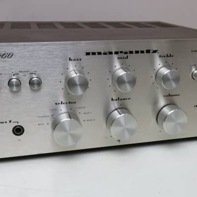 MARANTZ 1060 CHAMPAGNE FACE INTEGRATED AMPLIFIER SERVICED FULLY RECAPPED +MANUAL image 3