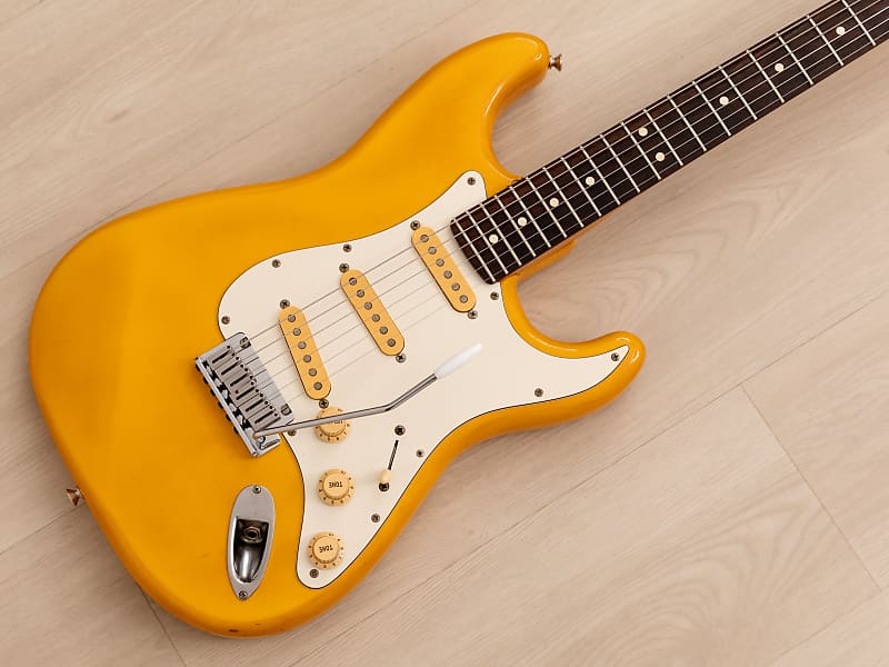 1989 Fender Stratocaster ST 700SPL American Standard Template Rebel Yellow w Schaller Hardware Japan MIJ Fujigen