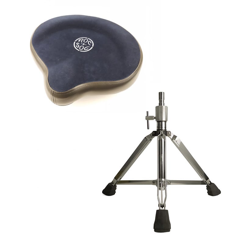 Roc N Soc Saddle Drum Throne Complete, Blue Reverb Canada