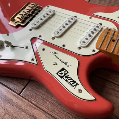 Burns of London Club Series Marquee Reissue Electric Guitar Red strat image 8
