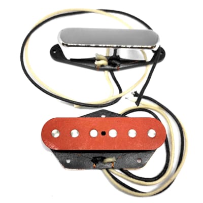 Set of 2 Vintage Alinco 2 Tele "GLORIOUS FLAME" pickups, hand-wound by Lighthouse Pickups image 1