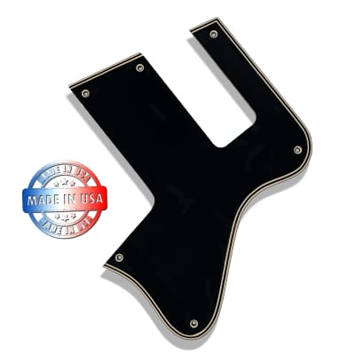 5 ply Black/Cream WIDE BEVEL Pickguard for Gibson Les Paul Special Double Cut Reissue & VOS