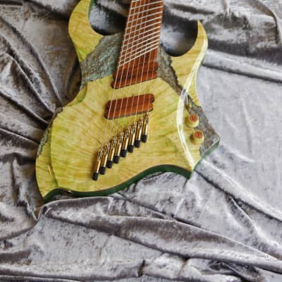 GB Liuteria Boutique guitar Sephiroth 8 string fanned image 16