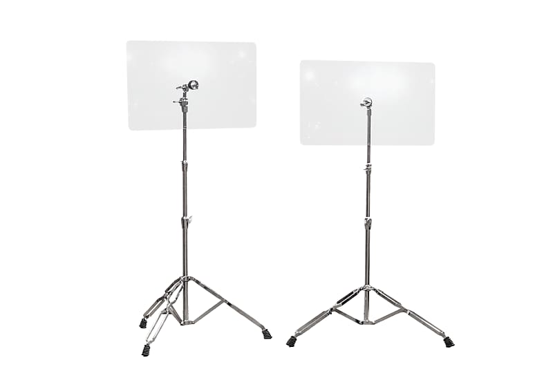 Cageless Cymbal Shield Drum Baffle System With Hardware And Reverb