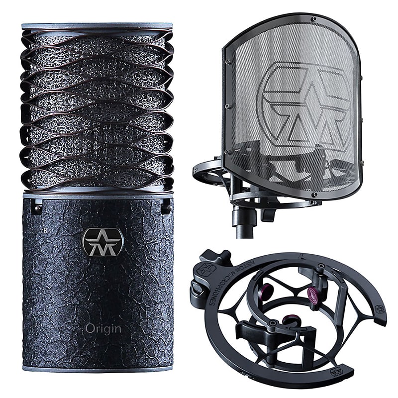 Aston Microphones Limited Edition Origin Black Condenser Microphone Bundle image 1