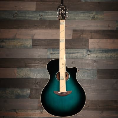 Yamaha APX600 Oriental Blue Burst Thin-line Cutaway A/E Guitar image 2
