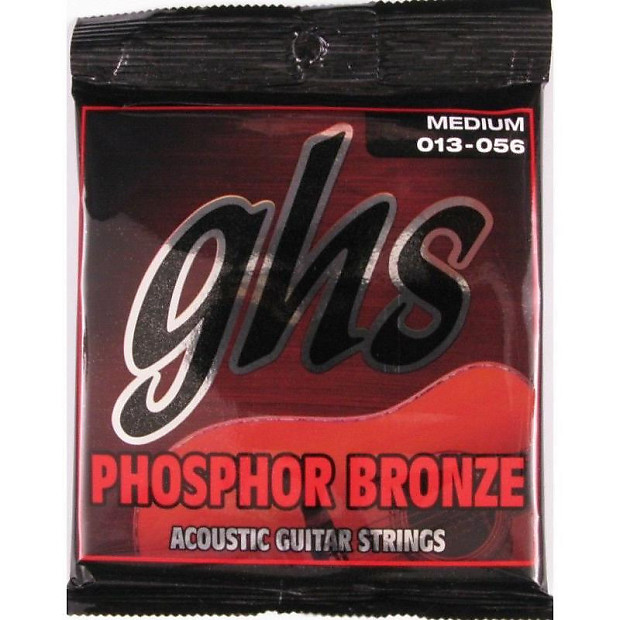 GHS S335 Phosphor Bronze Acoustic Guitar Strings - Medium (13-56) image 1