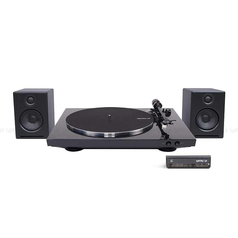 Denon: DP-300F Turntable Package Audioengine A2+ Black  			