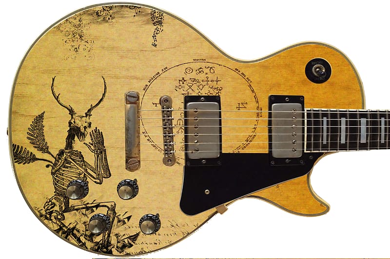 Sticka Steves Guitar Skin Axe Wrap Re-skin Vinyl Decal DIY Demons In The Abyss 408 image 1