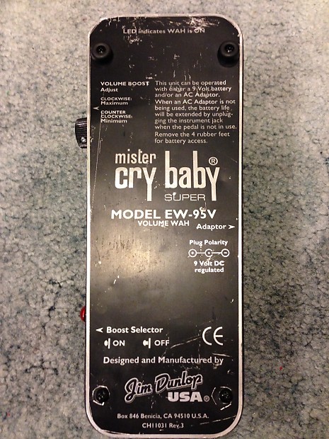 RARE Dunlop EW95V Mister Crybaby Super Combo Wah/Volume Pedal