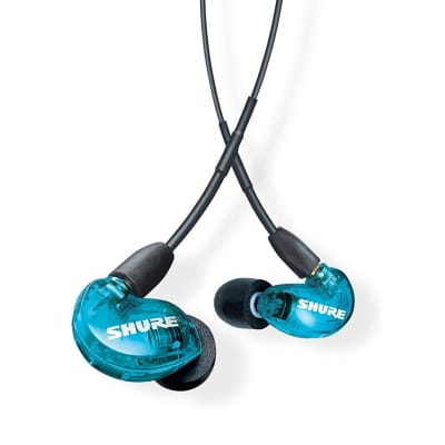 Shure SE215SPE Professional Sound Isolating In-Ear Monitors w/ Grey 46" Cable - Blue image 2