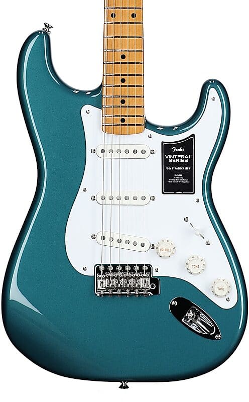Fender Vintera II '50s Stratocaster Electric Guitar - Ocean Turquoise Maple Fingerboard w/Gig Bag