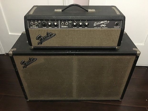 1967 Fender Bassman Head and Cabinet Blackface 1967 | Reverb