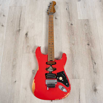 Mint EVH Frankie Relic Series Guitar, Maple Fingerboard, Relic Red image 3