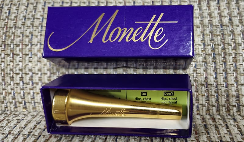 Monette Bb Trumpet Mouthpiece UNITY DM4L - Gold Plated | Reverb