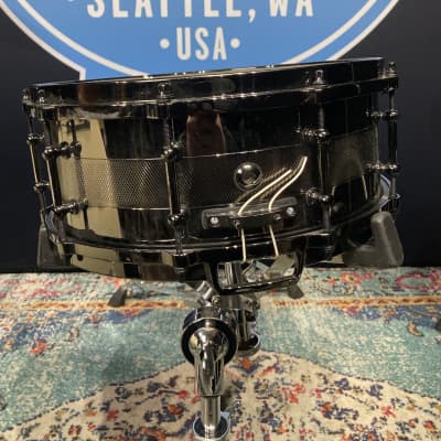 Jeff Ocheltree - 14x5.5" Heavy Metals 22, Limited Edition, Carbon Steel Snare Drum - Black/Black image 7