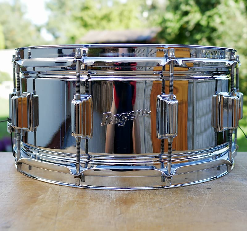 RARE Vintage 80's Pearl Snaredrum 14x6.5 COB Chrome over Brass Snare