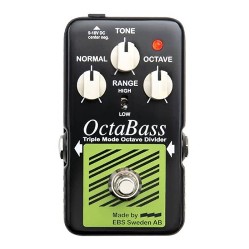 EBS New Blue Label OctaBass pedal + Gator 9V Power Combo & 3 Patch 