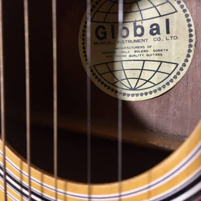 Global #433 Acoustic Guitar Vintage Natural image 3