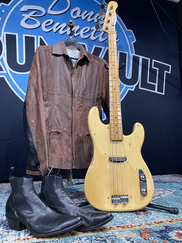 Tom Hamilton's Aerosmith, Fender 1953-54 Precision Bass (TH2 #3) PLUS Stage Worn Leather Jacket and Boots!! AUTHENTICATED! image 1