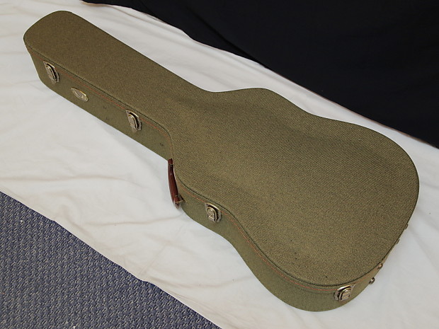 Dean Vintage Tweed Dreadnought Hard Shell Case new acoustic Guitar Green VTD Reverb