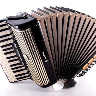Rare Vintage German Made Top Piano Accordion Weltmeister Gigantilli I 80 bass, 8 sw. from the golden era + Hard Case and Shoulder Straps - Top Promotional Price image 15