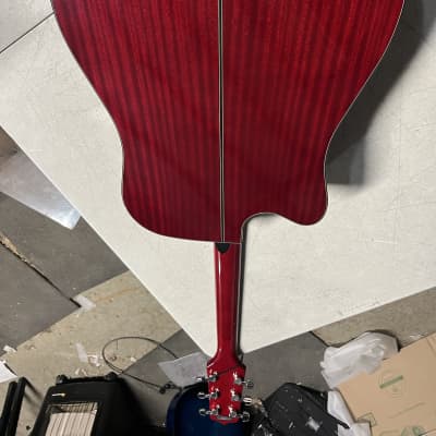 Takamine G Series GD30CE Dreadnought Cutaway Acoustic-Electric Guitar, crack on the top - wine red image 5