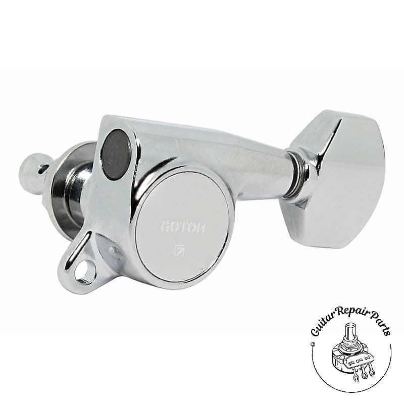 Gotoh SG381-07 Guitar Tuning Machine Keys, 6-in-line- Chrome | Reverb