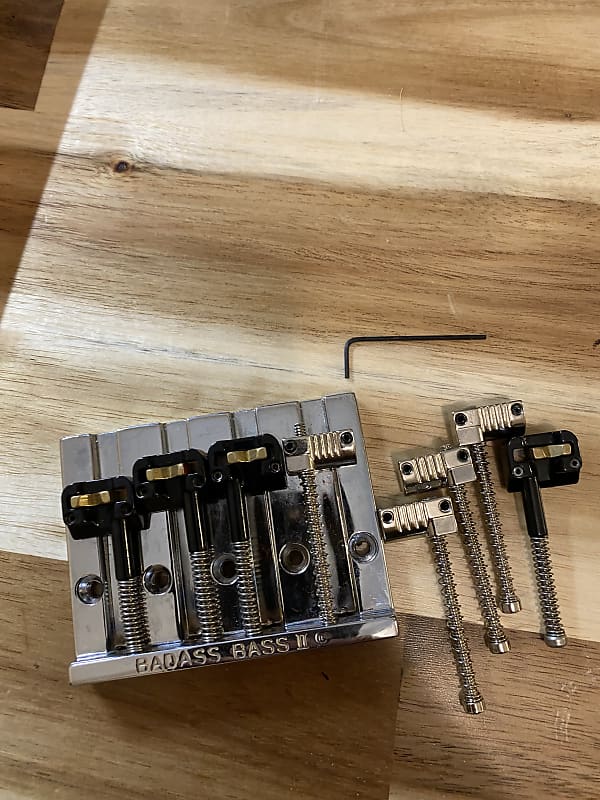 Leo Quan Badass Bass II Bridge w EXTRA SADDLES Reverb