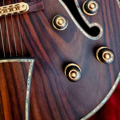 SJ Custom Guitars All Rosewood Es-275 Based Prototype,abalone Inlays, Alnico Pickups, image 3