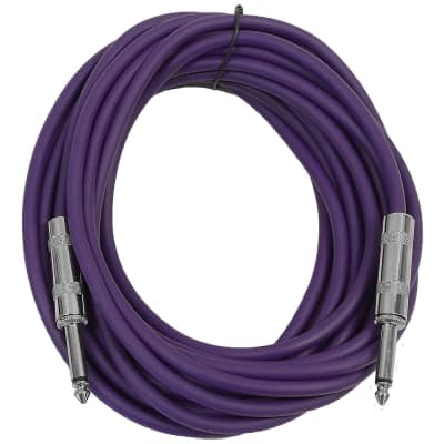 SEISMIC AUDIO - Purple 1/4" TS 25' Patch Cable - Effects - Guitar - Instrument image 1