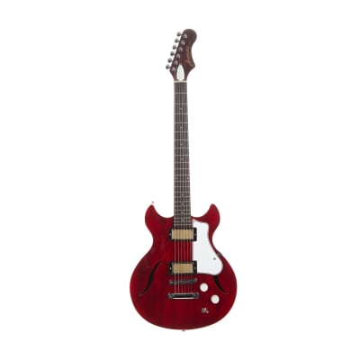 Harmony Comet Electric Guitar - Transparent Red for sale