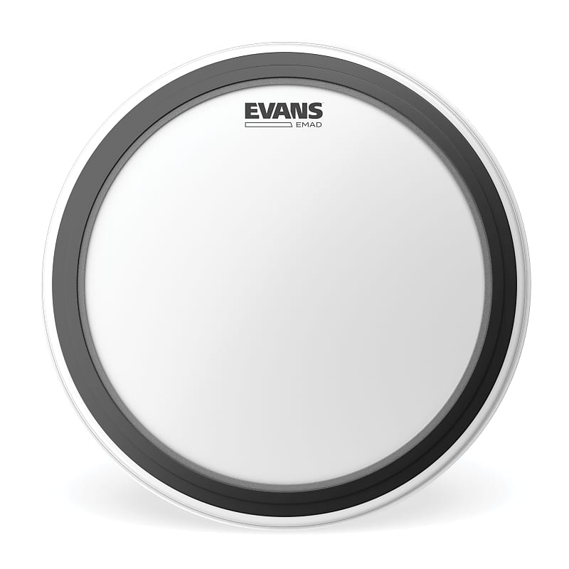 Evans EMAD Coated White Bass Drum Head, 26 Inch image 1