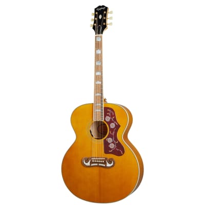 Epiphone Masterbuilt J-200 Acoustic Electric Guitar - Aged Natural Antique  Gloss | Reverb