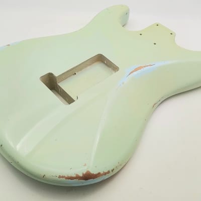 4lbs BloomDoom Nitro Lacquer Aged Relic Sonic Blue HSS S-Style Vintage Custom Guitar Body image 11