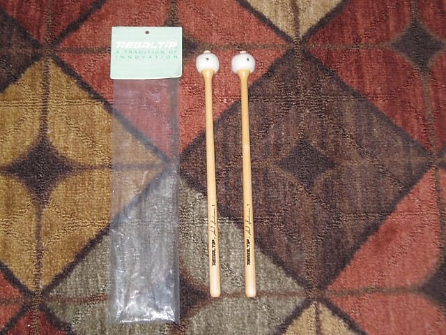 ONE pair new old stock Regal Tip 601SG, GOODMAN # 1, TIMPANI MALLETS HARD, inner wood core covered with first quality white damper felt, hard rock maple haandles / shaft (includes packaging) image 1