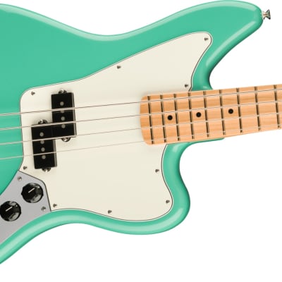 Fender Player Jaguar Electric Bass Maple Fingerboard, Sea Foam Green image 9
