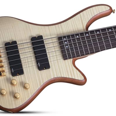 Schecter Stiletto Custom-6 Active 6-String Bass Natural Satin | Reverb