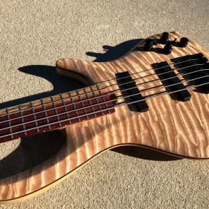 Roscoe Century 3005 J 34" scale Jazz Bass Guitar + custom upgrades extras Purpleheart Maple Ash image 1