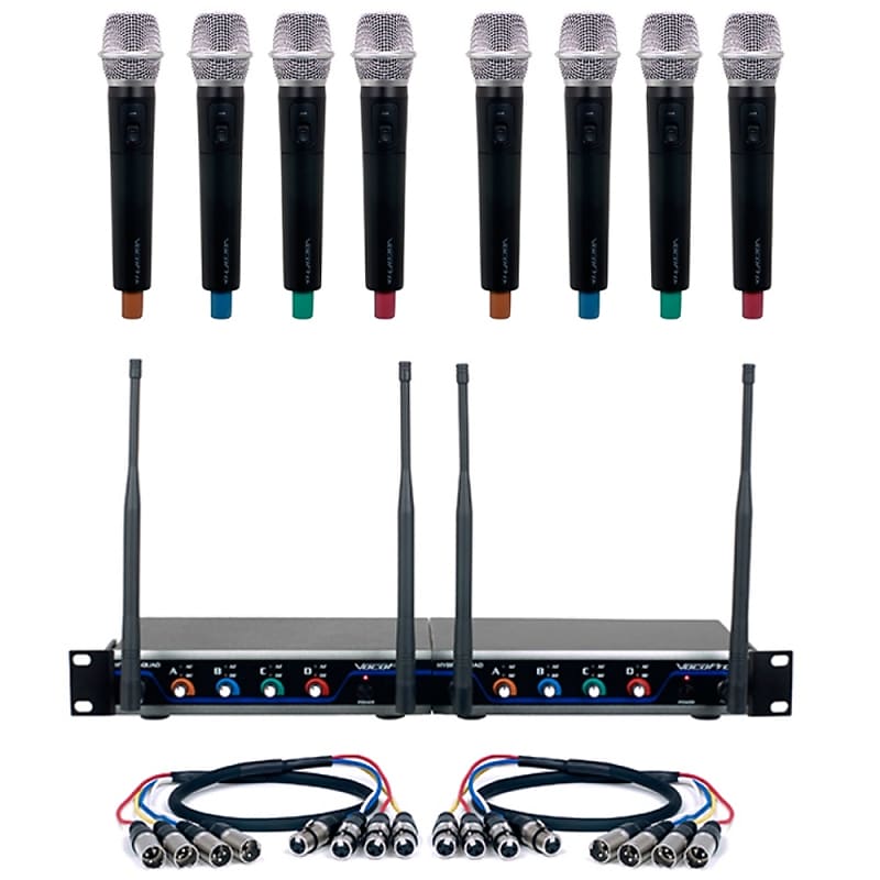 VOCOPRO DIGITAL ACAPELLA 8 UHF 8 Channel Handheld Wireless Microphone System